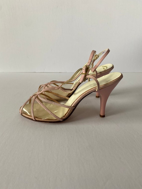 Sandalias Purple / Rosa / Clear de los años 50. Zapatos - Etsy España