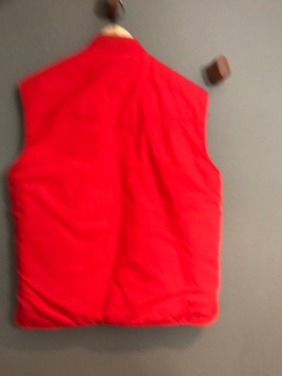 70s Reversible Vest. 1970s Red Plaid Vest. Flanne… - image 6