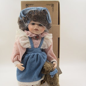 Boyds Yesterdays Laura #4903 Porcelain Doll with Bear