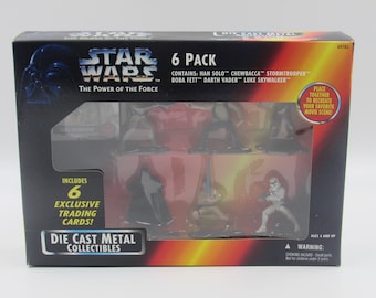 Star Wars Power of the Force Die Cast Metal Collectible Figure - Set of 6