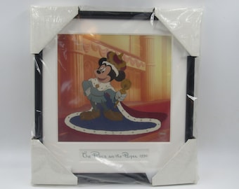 Disney "Prince Mickey" Sericel from Prince and the Pauper with COA Framed LE