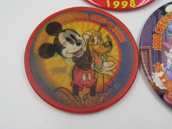 Disneyana Convention 75 Years of Love and Laughter 1998 Pinback Button Lot of 5 View 4
