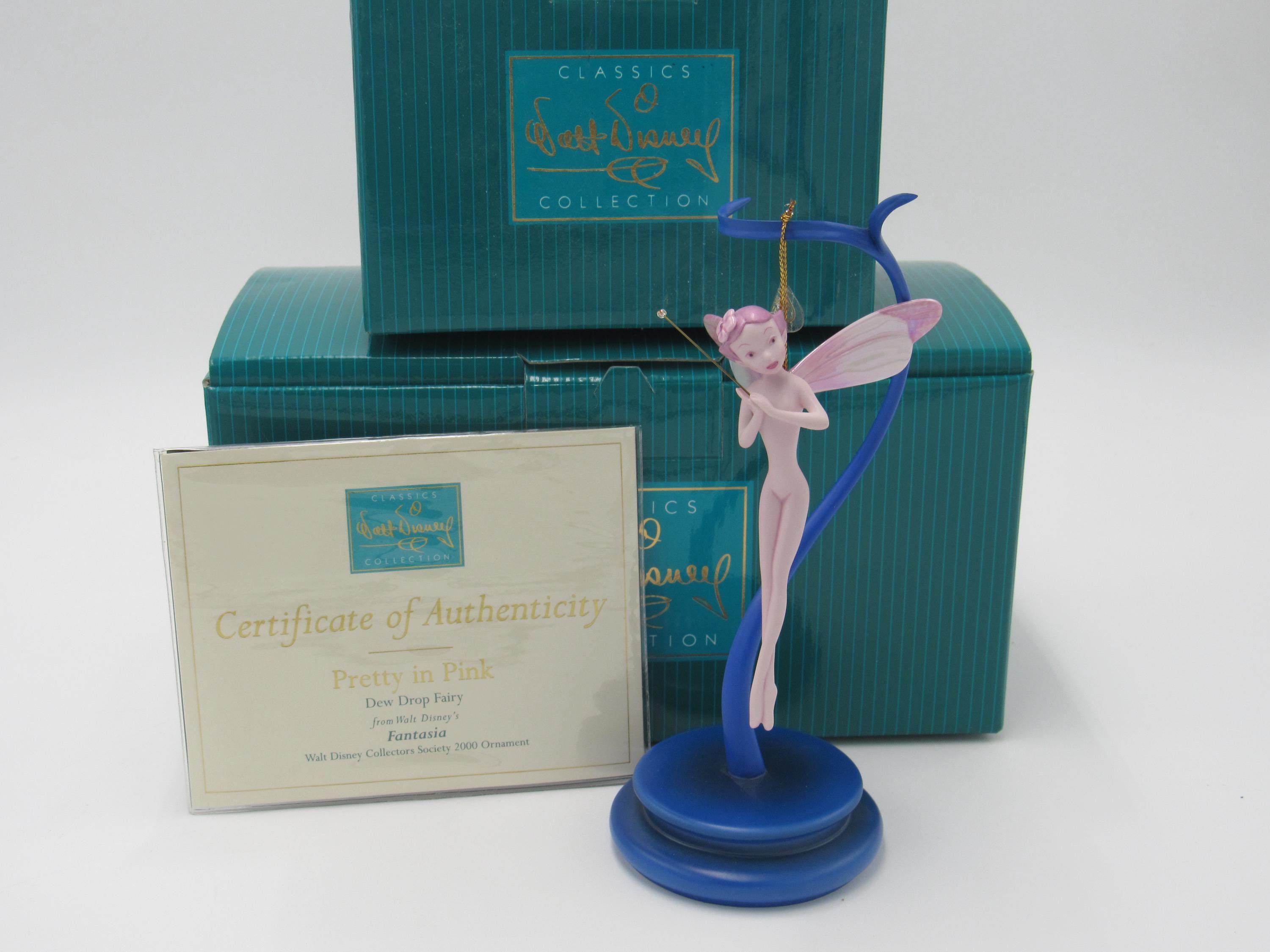 WDCC Pretty in Pink Dew Drop Fairy Ornament - Fantasia, With Box