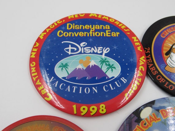 Disneyana Convention 75 Years of Love and Laughter 1998 Pinback Button Lot of 5 View 2