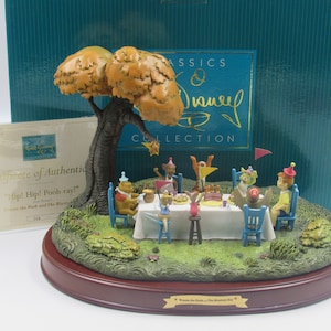 WDCC &quot;Hip! Hip! Pooh-Ray!&quot; from Winnie the Pooh and the Blustery Day in Box COA