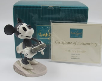 Minnie Mouse "Oh, It's Swell" de WDCC de Puppy Love de Disney en caja con certificado de autenticidad