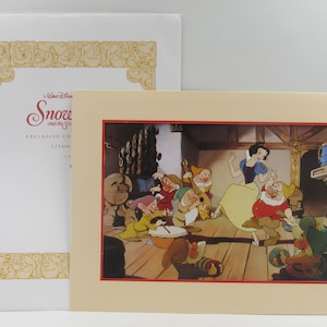 Disney Snow White and the Seven Dwarfs Exclusive Commemorative Lithograph 1994