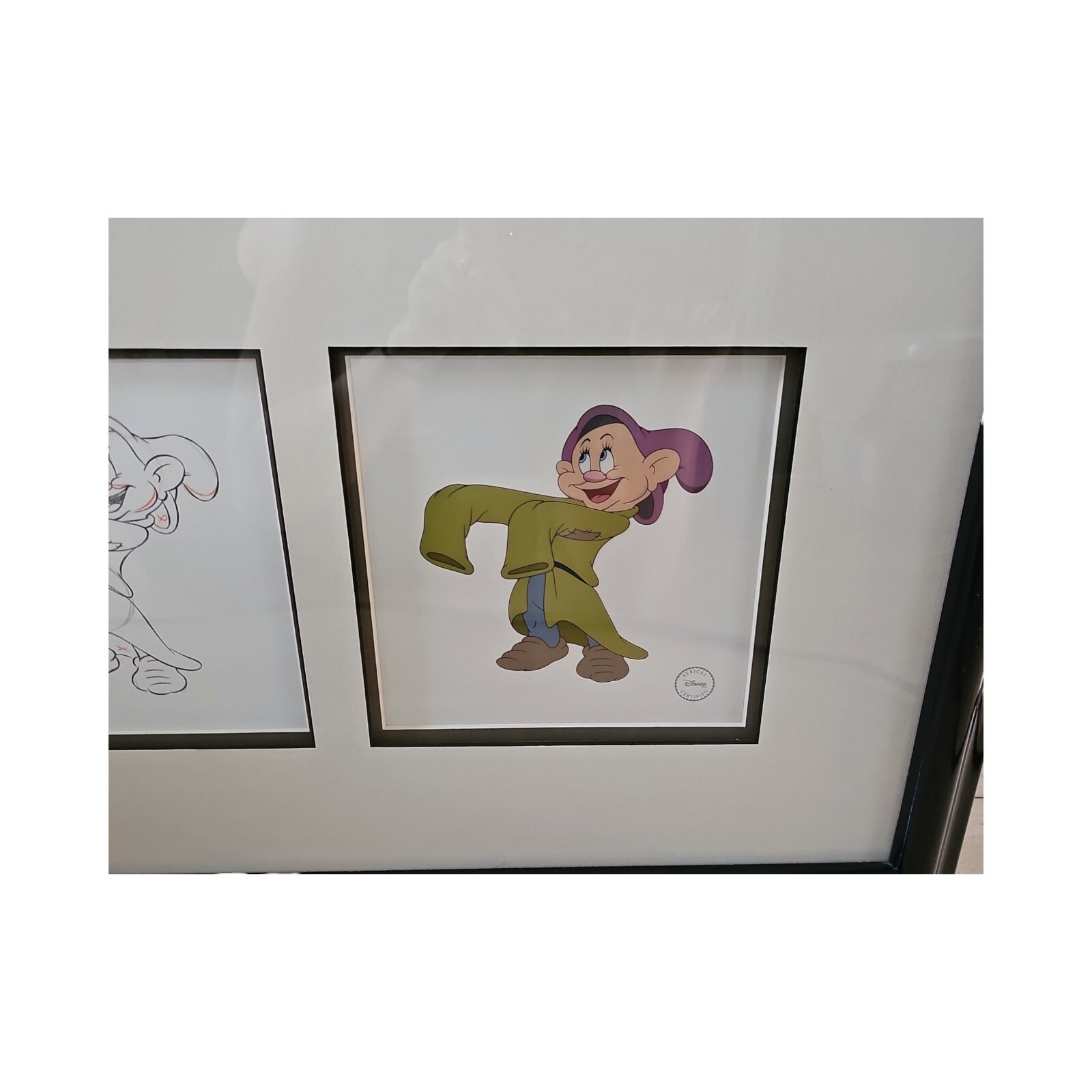 ディズニー 白雪姫 ドーピー セル画 Let me see your hands ディズニー