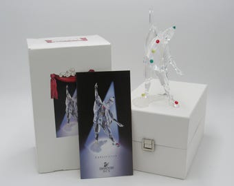 Swarovski Masquerade Pierrot Clown Crystal Figurine in Box with Certificate