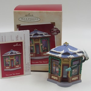 Hallmark Village Toy Shop Ornament in Box Dated 2002