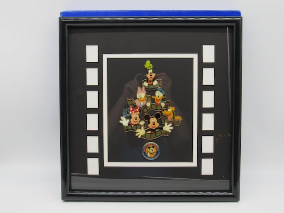 Disney WDW 1998 Disneyana Framed Set 75 Years of Love & Laughter (7 Pins)