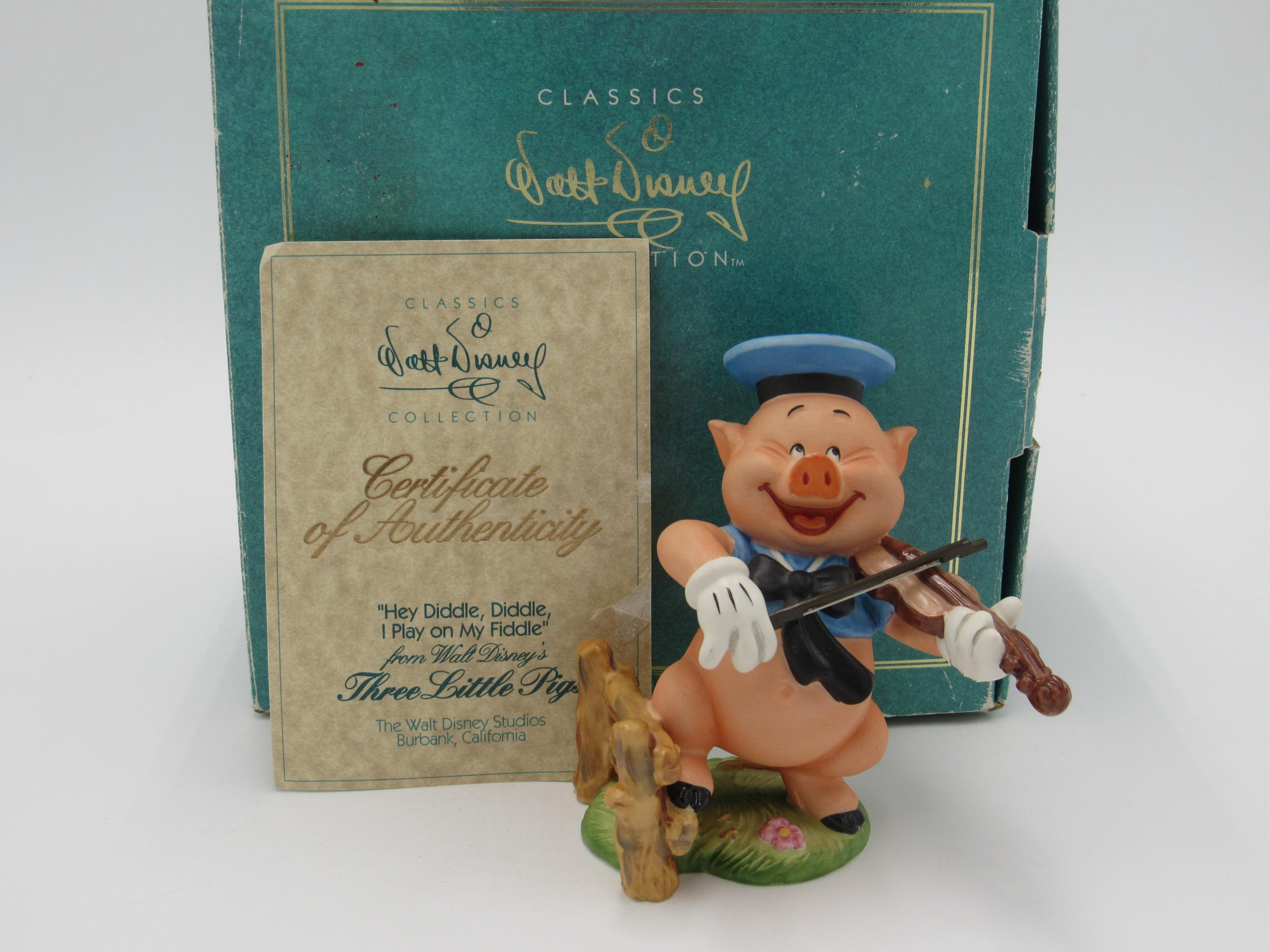 WDCC Fiddler Pig Figurine - Three Little Pigs - With Box & COA - Etsy