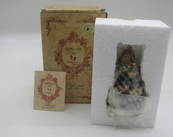 Boyds Yesterdays Child Dollstone Amy & Sam Baby's First Christmas Ornament New