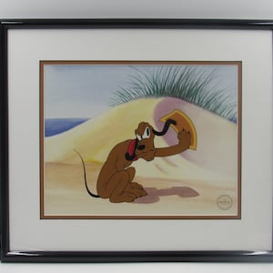 Disney Beach Picnic &quot;Sticky Situation&quot; Pluto Limited Edition Framed Sericel