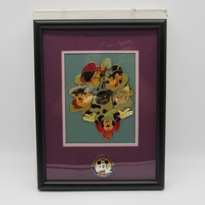 Disney 1997 WDW Disneyana Convention Framed 7 Pin Set Villains Mickey Mouse