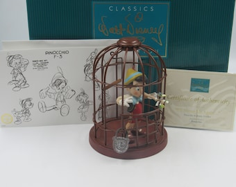 WDCC "I'll Never Lie Again" from Disney's Pinocchio in Box with COA and Print