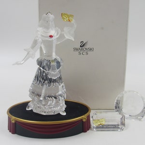 Swarovski Masquerade Columbine Crystal Figurine with Base, Paperweight and Plaque