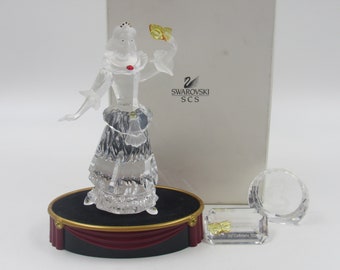 Swarovski Masquerade Columbine Crystal Figurine with Base, Paperweight and Plaque