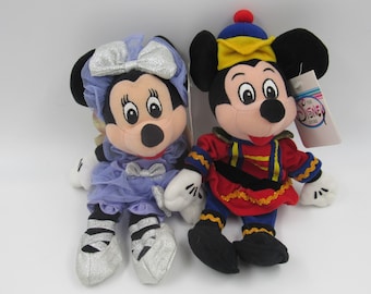 Disney Mickey Nussknacker & Minnie Zucker Pflaume Fee Bean Bag Set Disney Store