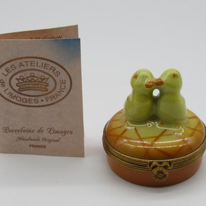 Castel Limoges Porcelain Baby Chicks Trinket Box