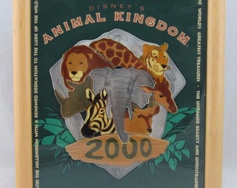 Disney Animal Kingdom 2000 Framed Pin Set, Animal Heads, Limited Edition