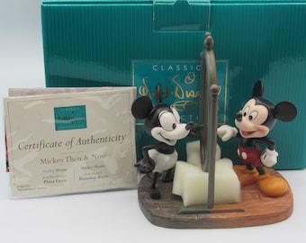 WDCC „Mickey Dawniej i Teraz” Myszka Miki Disneya w pudełku z certyfikatem autentyczności