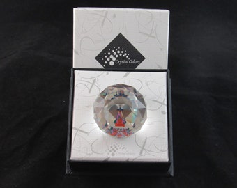 Swarovski Disney "Disneyland Paris 5 Years" Crystal Prism Paperweight in Box