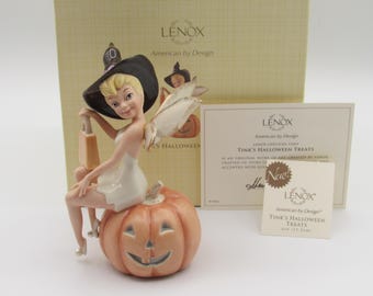 Lenox Tink's Halloween Treats Tinker Bell-beeldje Disney-vitrine Nieuw in doos