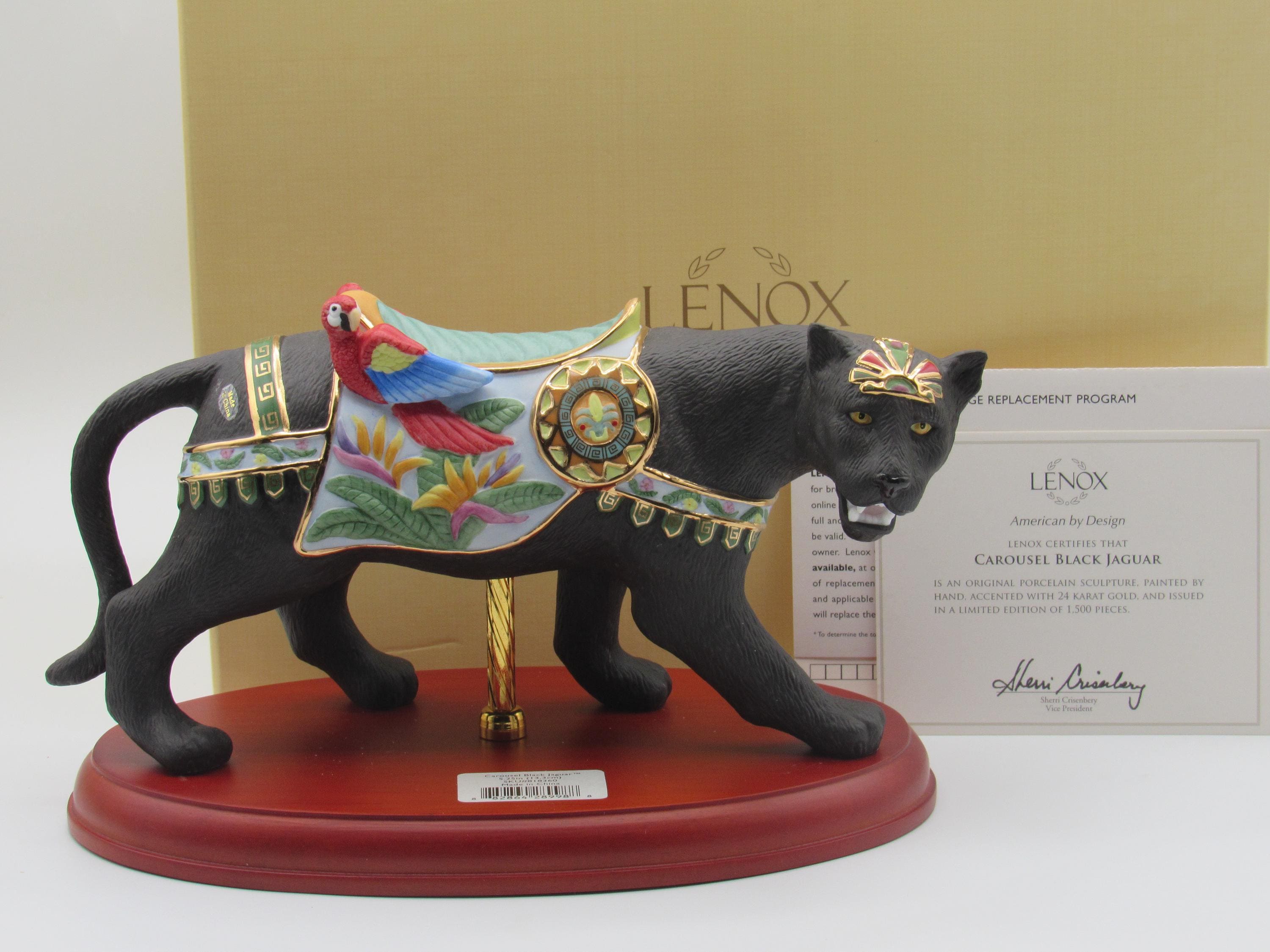 Vintage Black Jaguar Figurine - Etsy