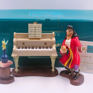 WDCC &quot;Accompaniment to Betrayal&quot; Hook, Tinker Bell, Piano from Peter Pan Box COA