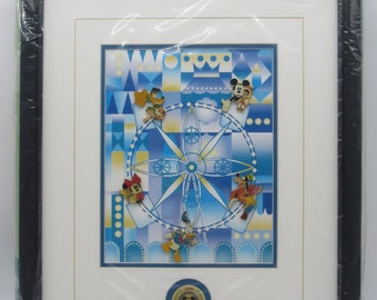 Disney Disneyana Convention 2000 It's a Small World Fab 5 Framed Pin Set