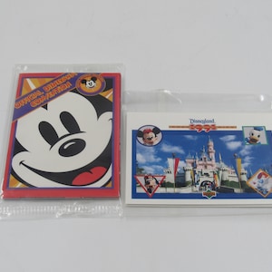 Disneyana 1995 Neat & Pretty i Disneyland 1991 Preview Karta kolekcjonerska partia zapieczętowana