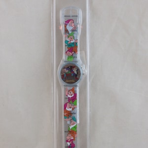 Vintage Disney Schneeweiß sieben Zwerge digitale Uhr versiegelt im Paket