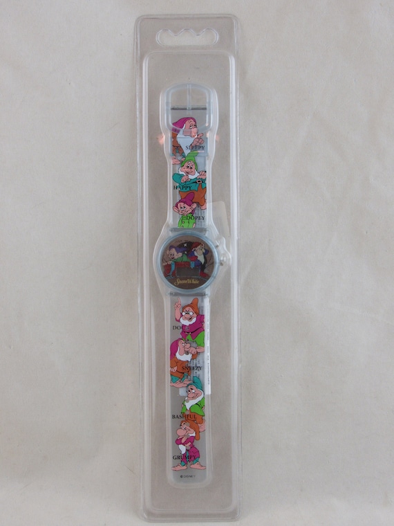 Vintage Disney Snow White Seven Dwarfs Digital Watch Sealed 