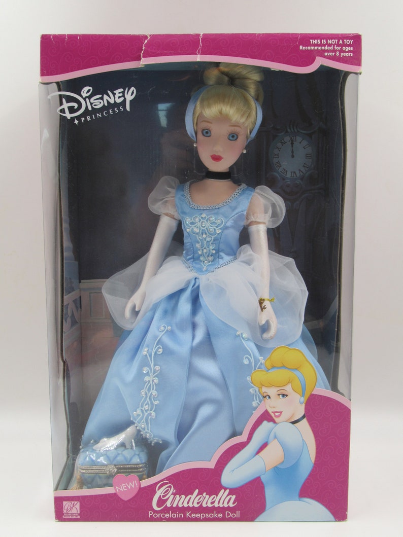 Disney Princess Cinderella Brass Key Porcelain Keepsake Doll Etsy
