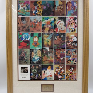 Disney It&#39;s a Small World Framed Trading Cards Uncut Sheet Limited to 250