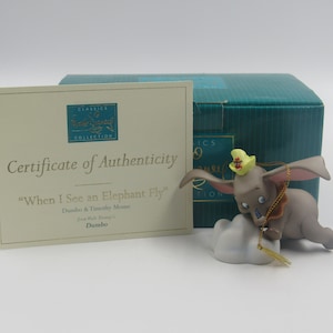 WDCC &quot;When I See an Elephant Fly&quot; Dumbo and Timothy Mouse Ornament in Box COA