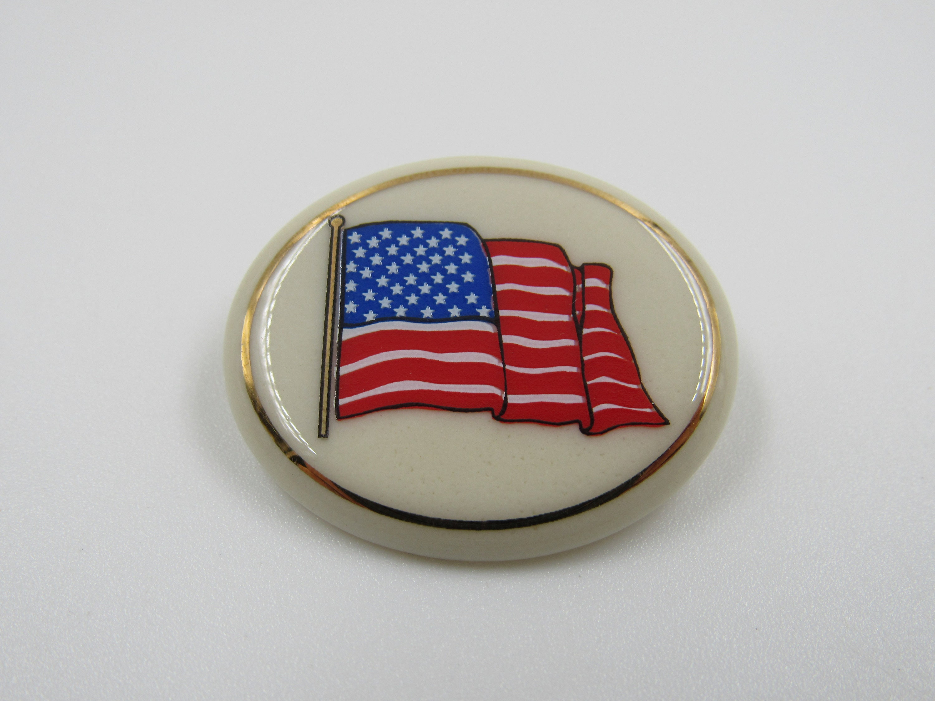 American Flag Patch - Vintage Glass Bugle Beads – Rose Mille