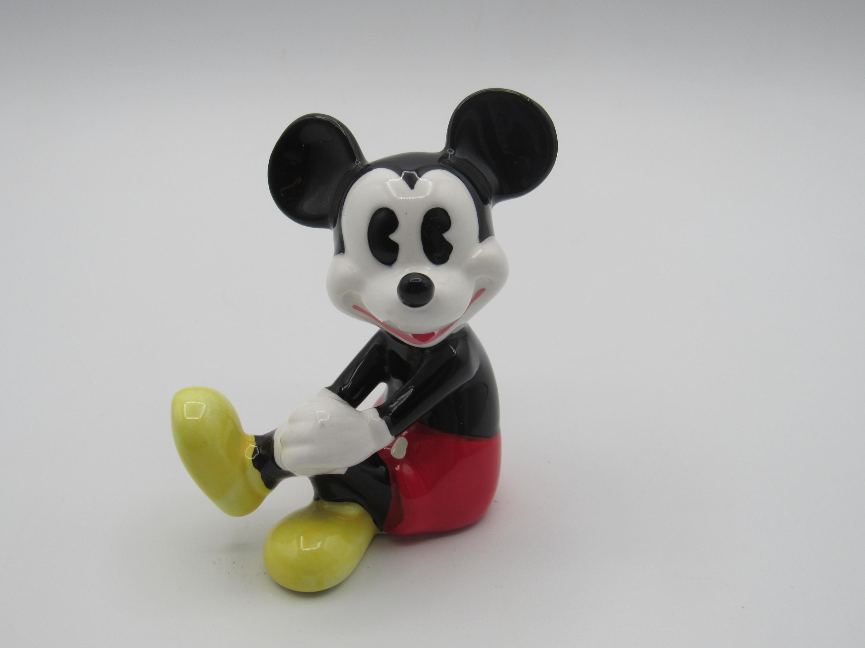 ディズニー ミッキーマウス 座り 陶器製 ヴィンテージ 置物 日本製