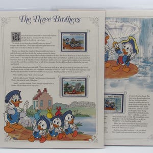 Disney The Three Brothers Grimm Fairy Tales Posta Romana Stamp Story Panels