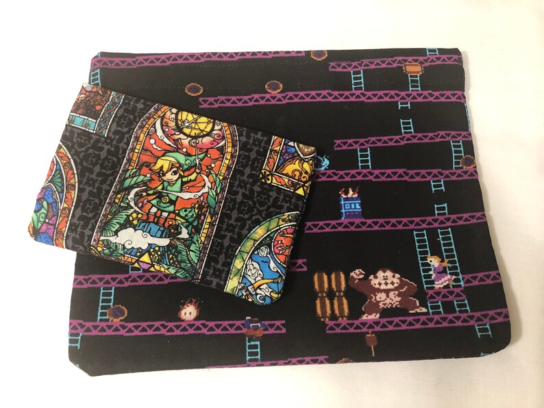 Pocket Pouch Set Made With Donkey Kong Legend Of Zelda Video Game Fabric Make Up Bag Makeup Holder Tote Accessory Accessories