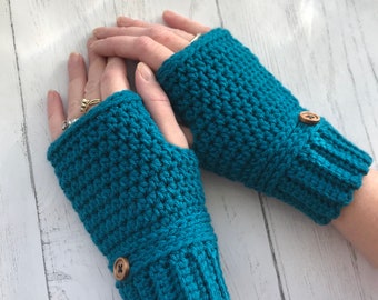 Fingerless Gloves Crochet Pattern, PDF, wrist warmer