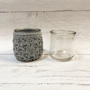 Oui Jar Cozy- Crochet Pattern- plant propagation, brush holder