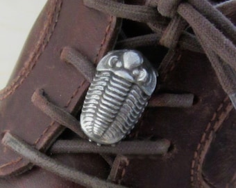 Trilobite Lace Locks - Pair of Trilobite Shoelace Charms