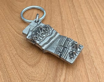 Plate Tectonics Keychain - Geology Science Gift