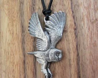 Barn Owl Necklace - Owl Pendant