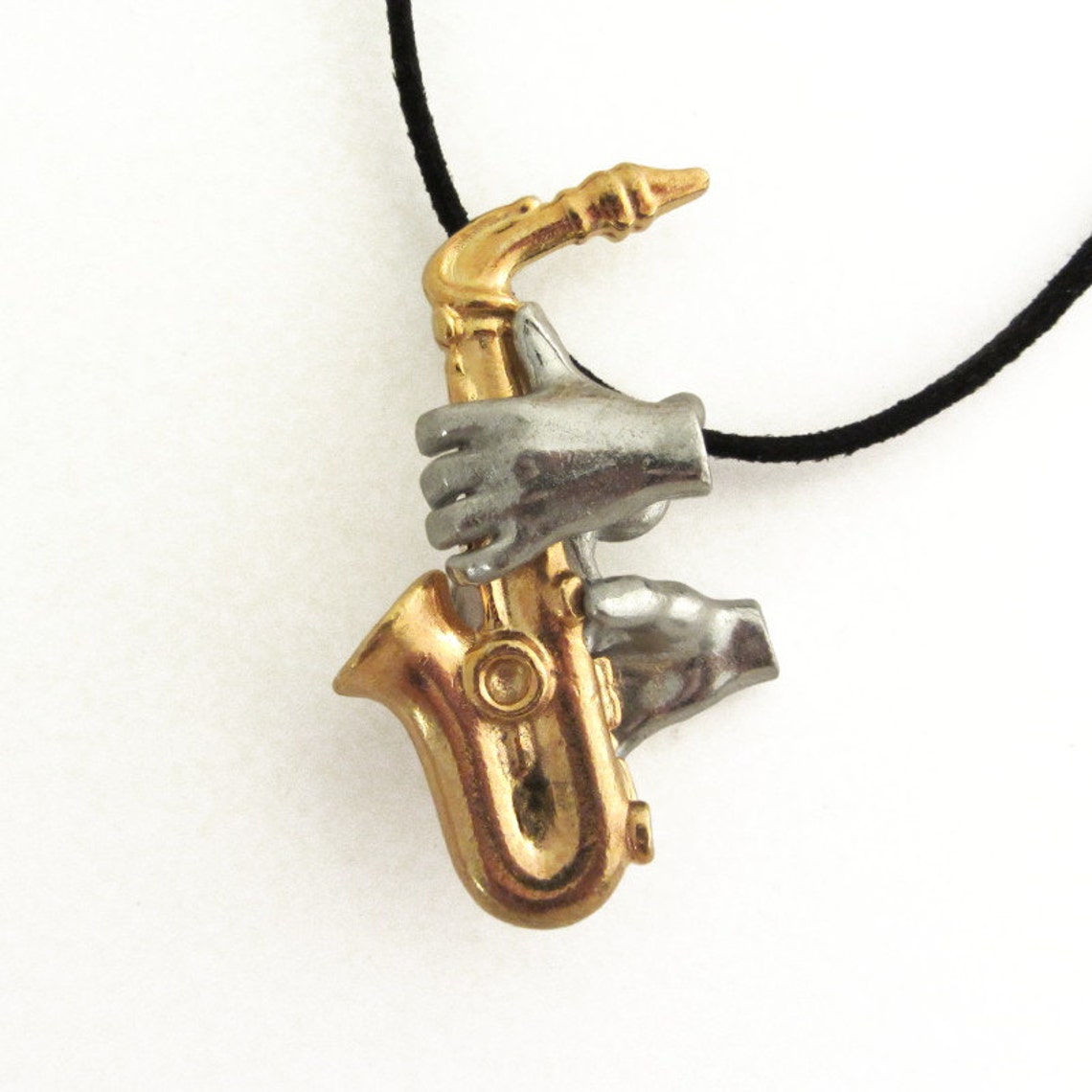 Saxophone Necklace Alto Sax Saxophone Pendant Marching Etsy