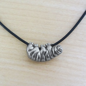 Tardigrade Necklace - Water bear Necklace, Pewter Tardigrade Pendant