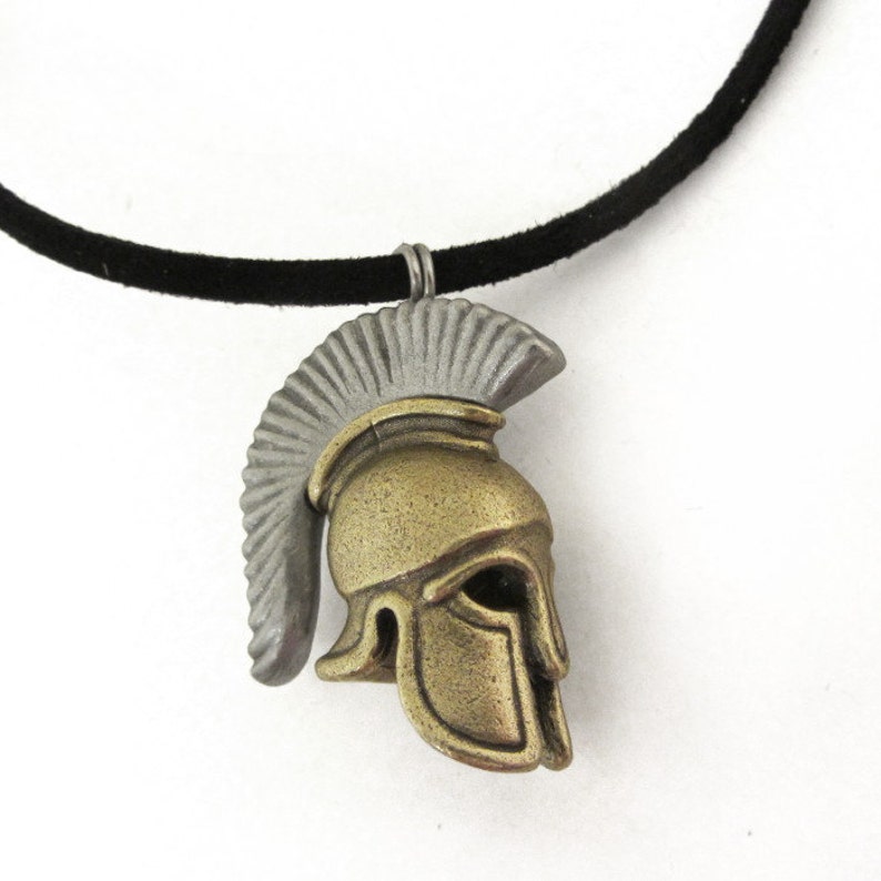 Spartan Ancient Greek Hoplite Warrior Helmet Pendant