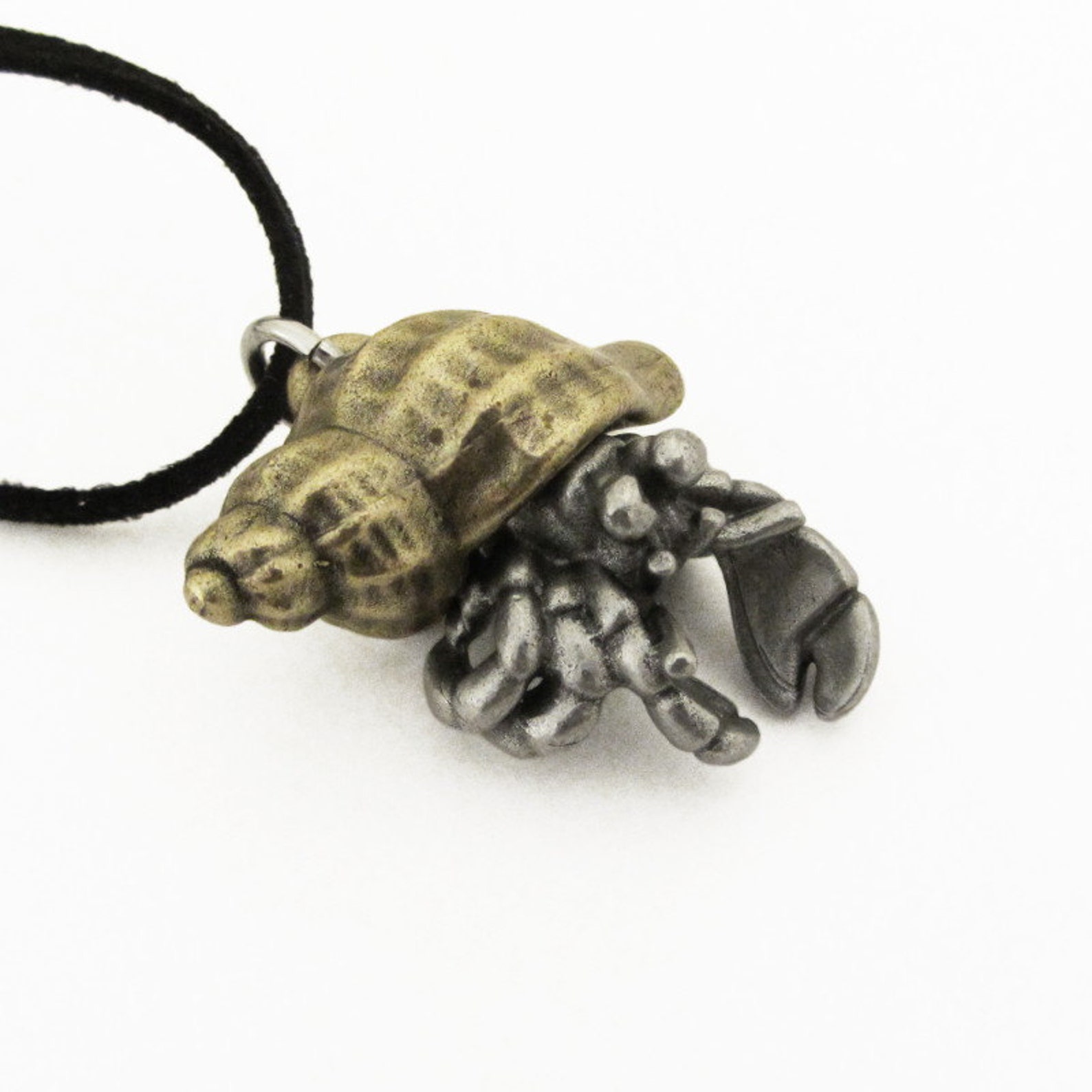 Hermit Crab Necklace Hermit Crab Pendant Marine Biology Etsy